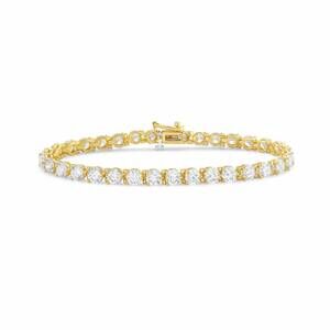 NEW DIANA M JEWELS women's round lab-grown diamond tennis bracelet (4.00 ct) - s